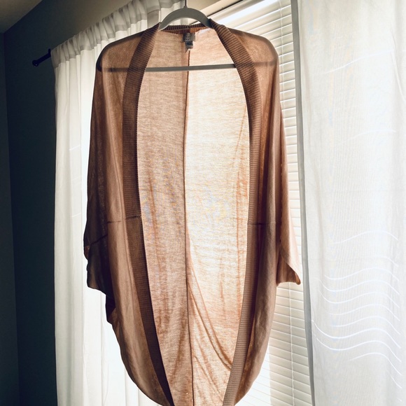 a new day Sweaters - Tan Poncho Sweater